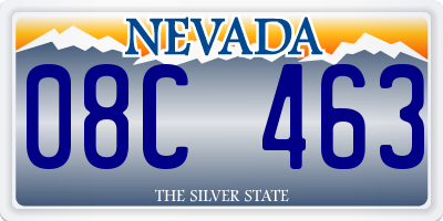NV license plate 08C463
