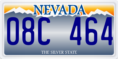 NV license plate 08C464