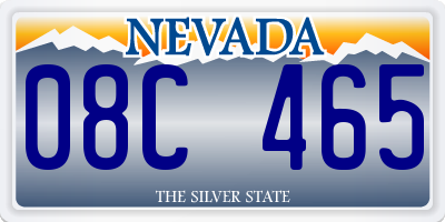 NV license plate 08C465