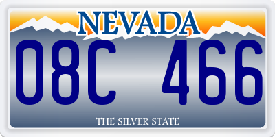 NV license plate 08C466