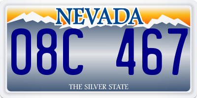 NV license plate 08C467