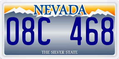 NV license plate 08C468