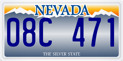 NV license plate 08C471