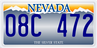 NV license plate 08C472