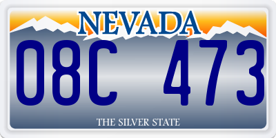 NV license plate 08C473