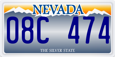 NV license plate 08C474