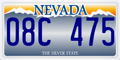 NV license plate 08C475
