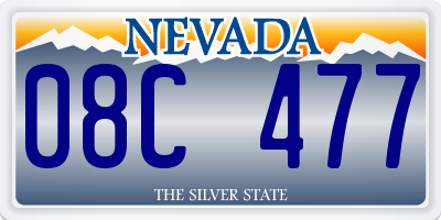NV license plate 08C477