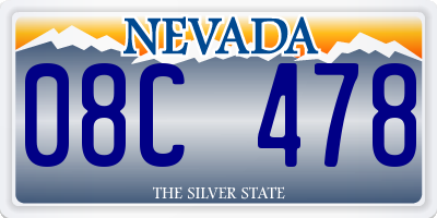 NV license plate 08C478