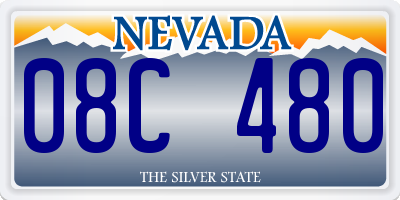 NV license plate 08C480