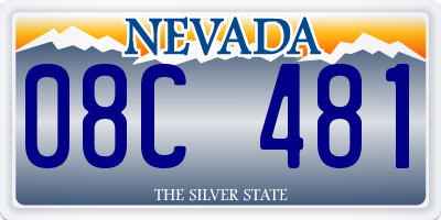 NV license plate 08C481