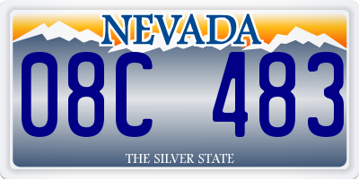 NV license plate 08C483