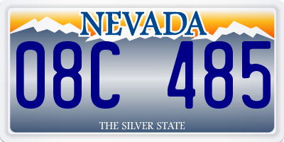 NV license plate 08C485