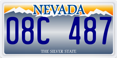 NV license plate 08C487