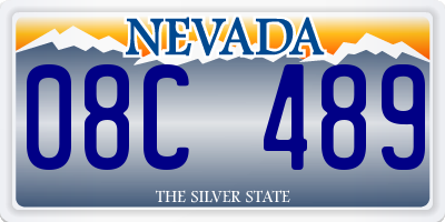 NV license plate 08C489