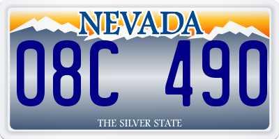 NV license plate 08C490