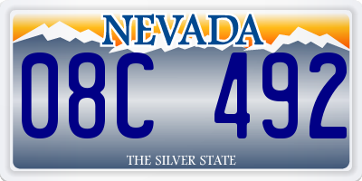 NV license plate 08C492