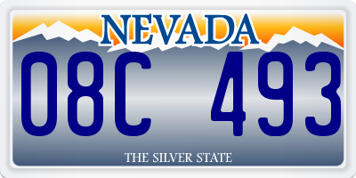NV license plate 08C493