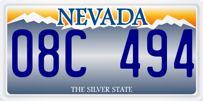 NV license plate 08C494