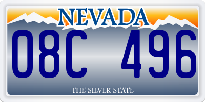 NV license plate 08C496