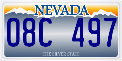 NV license plate 08C497