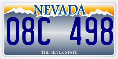 NV license plate 08C498