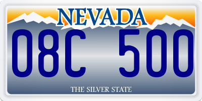 NV license plate 08C500