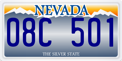 NV license plate 08C501