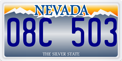NV license plate 08C503