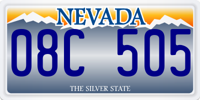 NV license plate 08C505