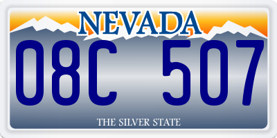 NV license plate 08C507