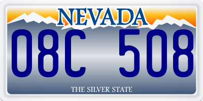 NV license plate 08C508