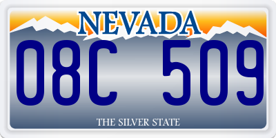 NV license plate 08C509