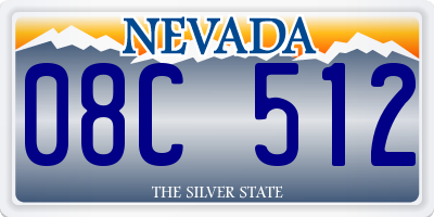 NV license plate 08C512