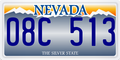 NV license plate 08C513