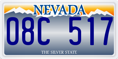 NV license plate 08C517