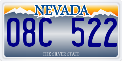 NV license plate 08C522