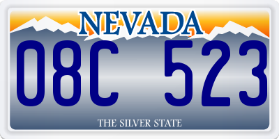 NV license plate 08C523