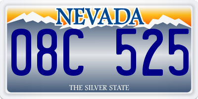 NV license plate 08C525