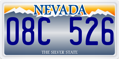 NV license plate 08C526