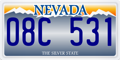 NV license plate 08C531