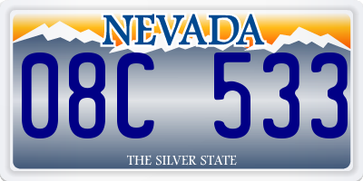 NV license plate 08C533