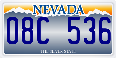 NV license plate 08C536