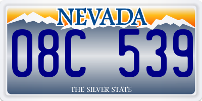 NV license plate 08C539