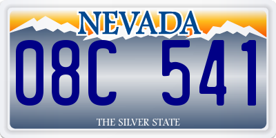 NV license plate 08C541