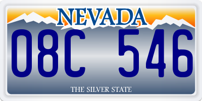 NV license plate 08C546