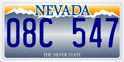 NV license plate 08C547