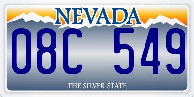 NV license plate 08C549