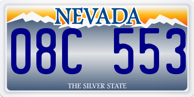 NV license plate 08C553