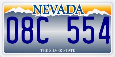 NV license plate 08C554